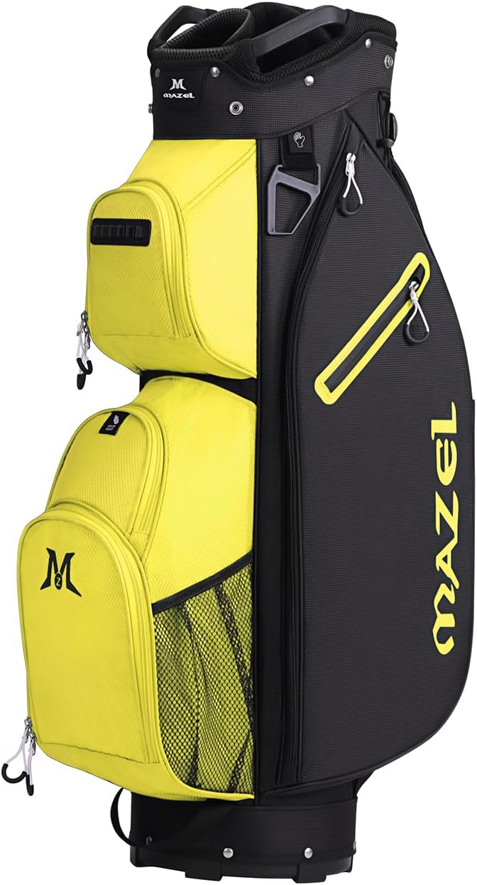 MAZEL Golf Cart Bag with 7-Way Full Length Dividers Top and 9 Pockets,Lightweight Golf Club Bag for Men & Women - Image 1